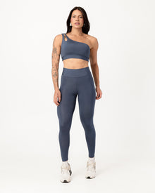 Conjunto Top Nula Manga e Calça Legging Grafite