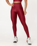 Calça Legging Canelada com Bolso Poliamida Marsala (1)