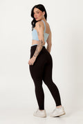 Conjunto Bicolor Top Alça V e Calça Legging Azul Bebê/Chocolate (1)