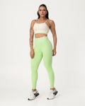Conjunto Bicolor Top de Alça e Calça Legging Off/Verde Claro (1)