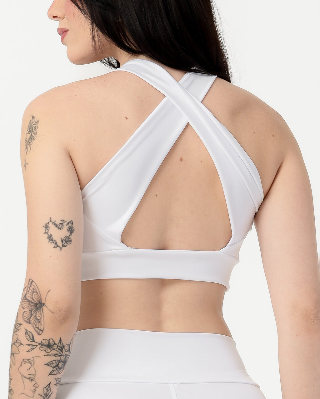 Conjunto Top Cruzado nas Costas e Calça Legging Branco (3)
