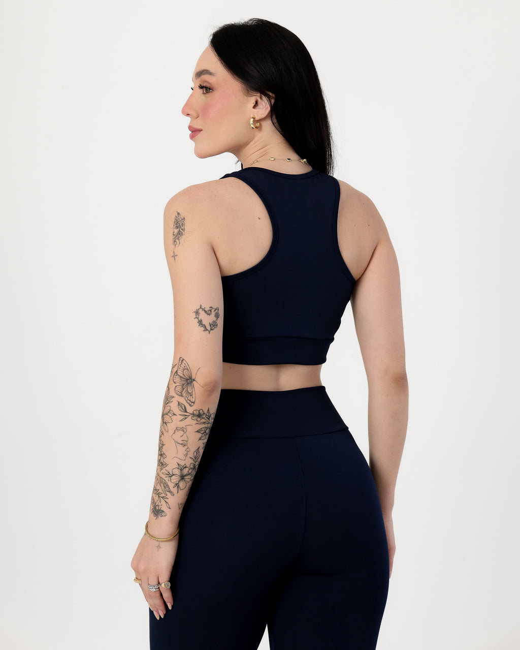 Conjunto Top Nadador e Calça Legging Azul Marinho (4)