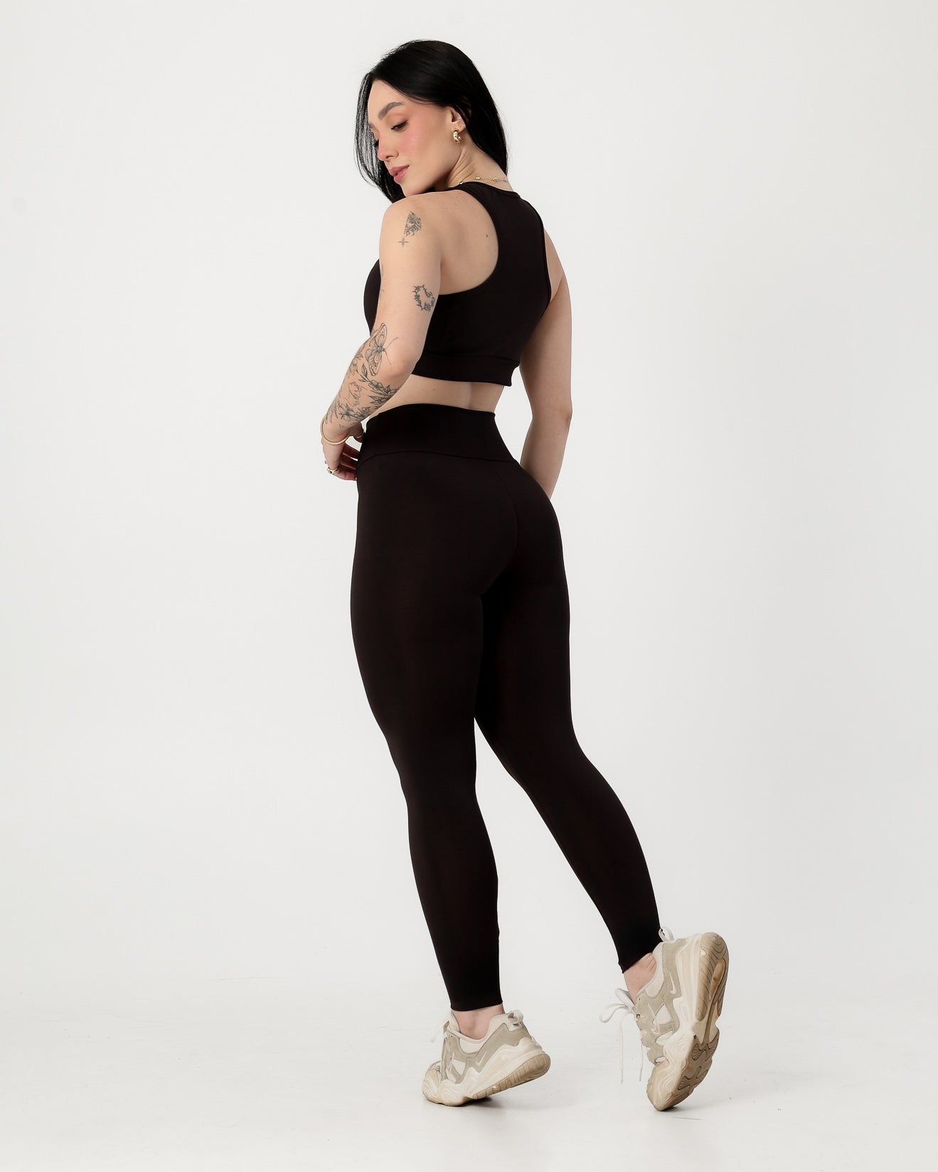 Conjunto Top Nadador e Calça Legging Chocolate (2)