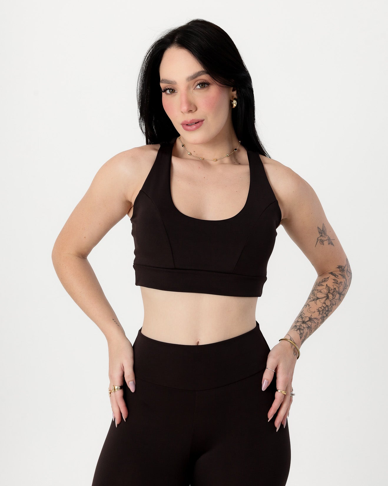 Conjunto Top Nadador e Calça Legging Chocolate (3)