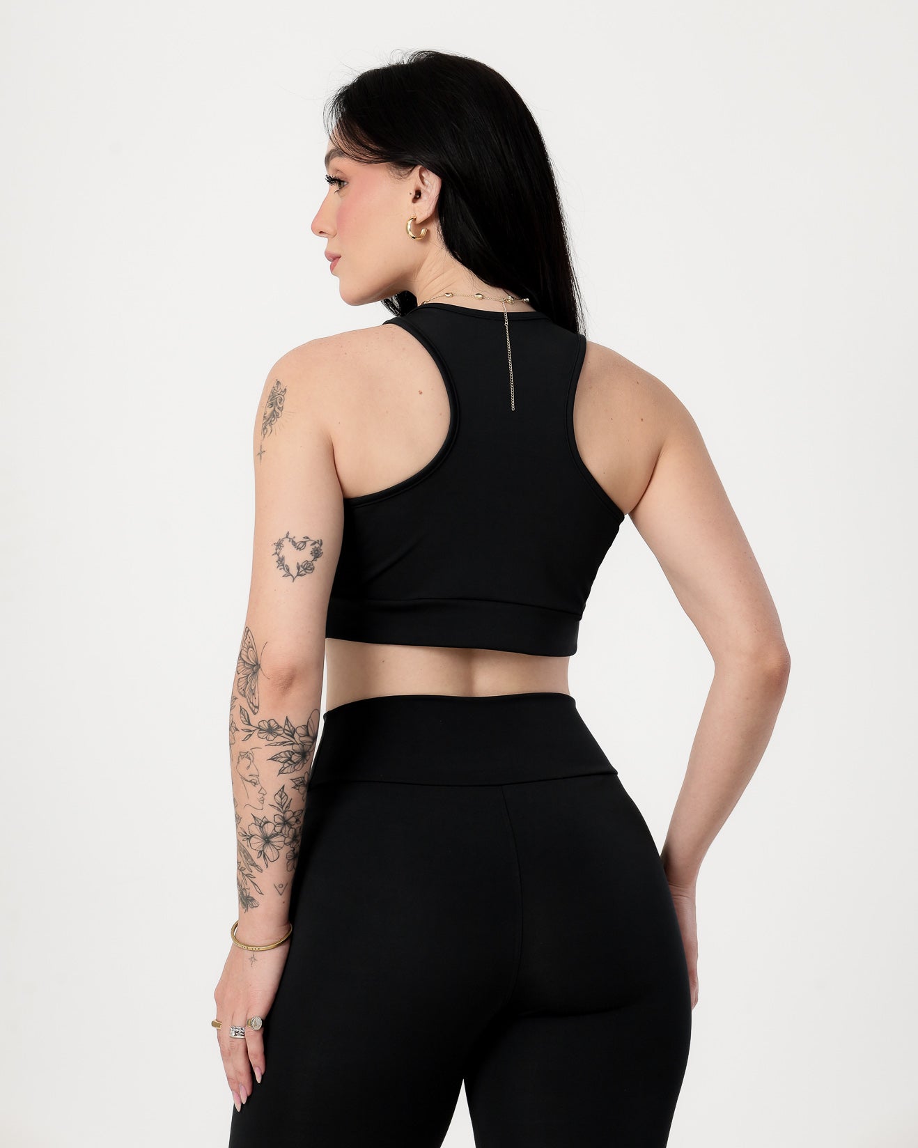 Conjunto Top Nadador e Calça Legging Preto (4)