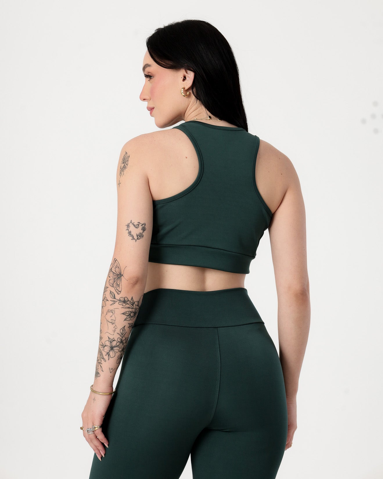 Conjunto Top Nadador e Calça Legging Verde Escuro (3)