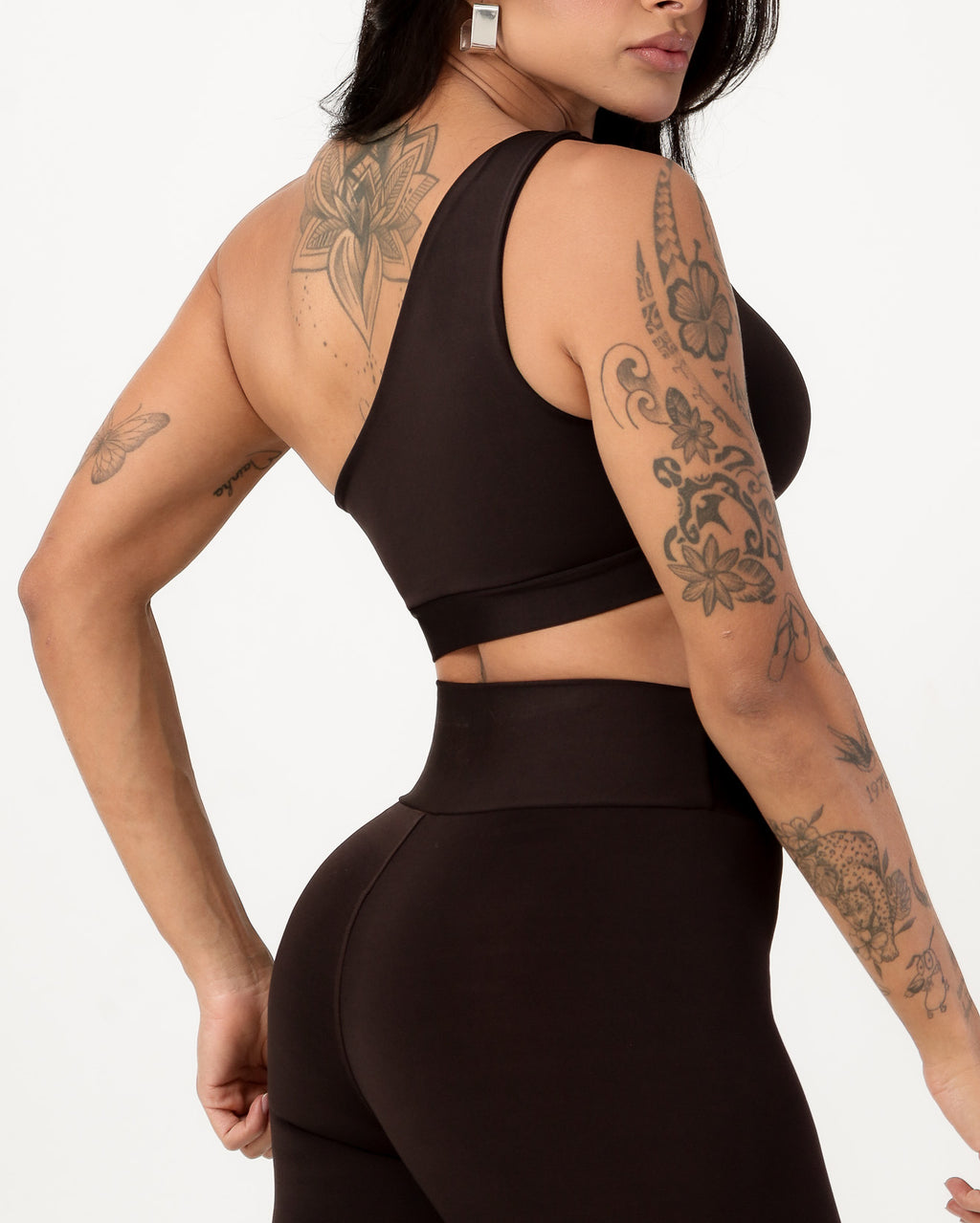 Conjunto Top Nula Manga e Calça Legging Chocolate (4)