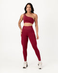 Conjunto Top Nula Manga e Calça Legging Marsala (1)