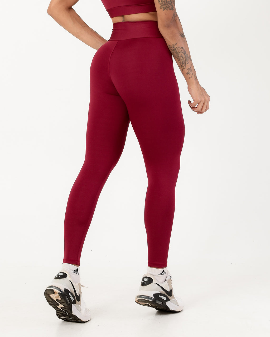 Conjunto Top Nula Manga e Calça Legging Marsala (4)
