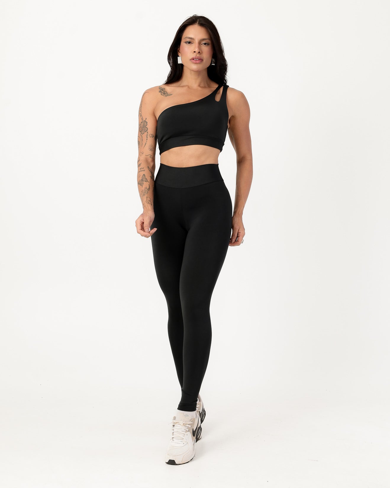 Conjunto Top Nula Manga e Calça Legging Preto (1)