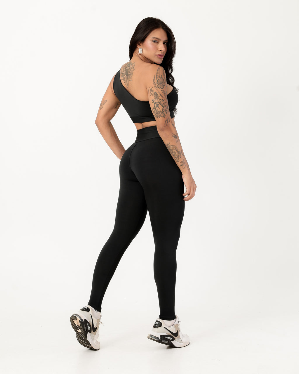 Conjunto Top Nula Manga e Calça Legging Preto (2)