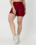 Short Canelado com Bolso Poliamida Marsala (1)